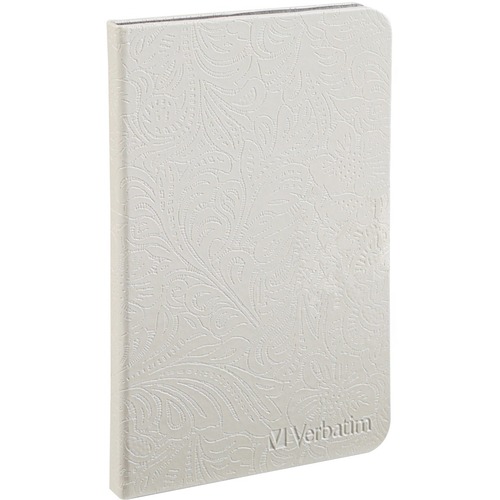 Verbatim Folio Case with LED Light for Kindle - Pearl White