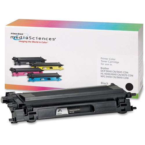 Media Sciences Toner Cartridge - Remanufactured for Brother (TN115BK)