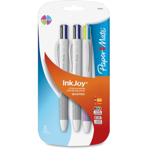 Paper Mate InkJoy Quatro 3 Pack Retractable Pens