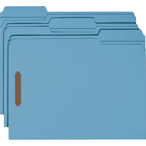 Smead Smead 12041 Blue 100% Recycled Colored Fastener File Folders