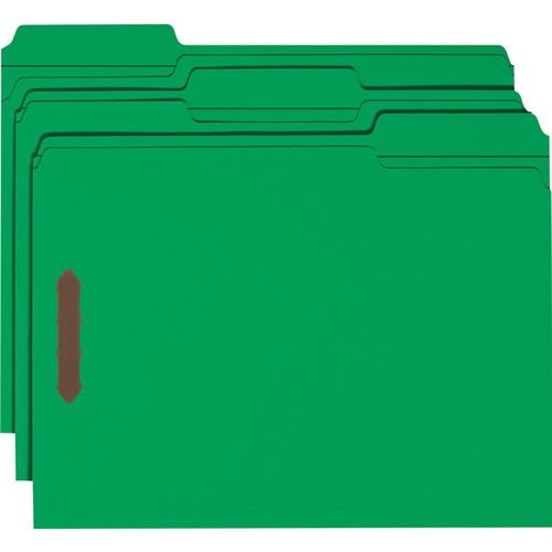 Smead Smead 12141 Green 100% Recycled Colored Fastener File Folders