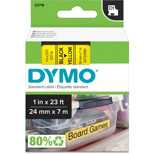Dymo Dymo Black on Yellow D1 Label Tape