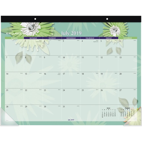 At-A-Glance Paper Flowers Calendar Desk Pad