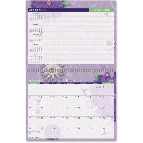 At-A-Glance At-A-Glance Paper Flower Plan Your Month Wall Calendar