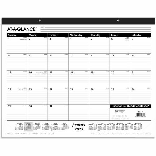 At-A-Glance Classic Styling Monthly Desk Pad