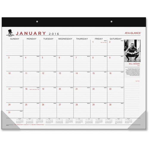 At-A-Glance At-A-Glance Wounded Warrior Large Desk Pad