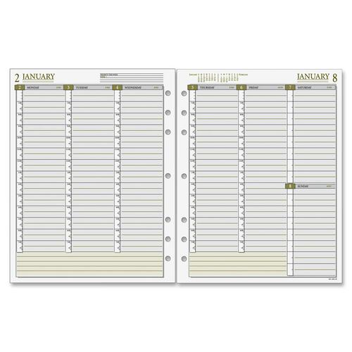 Day Runner Vertical Weekly Planner Refill Pages