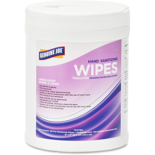 Genuine Joe 120 Count Hand-sanitizing Wipes