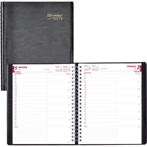 Rediform Rediform 1PPD Twin-wire Daily Planner