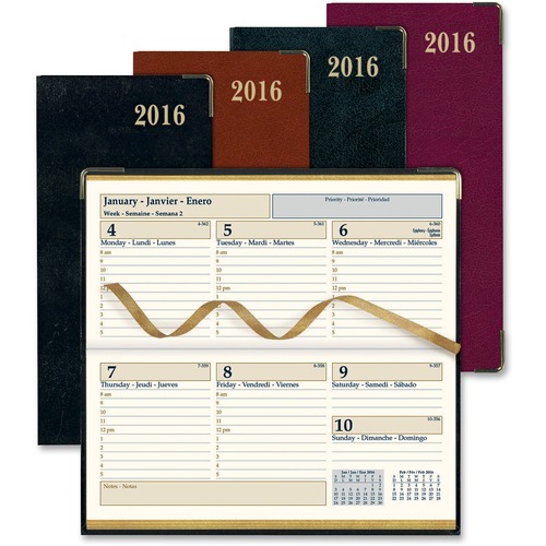 Rediform Rediform Aristo Bonded Leather Weekly Executive Pocket Planners
