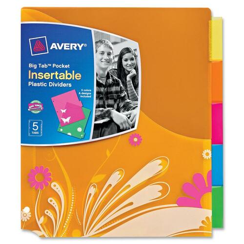 Avery Avery Big Tab Pocket Insertable Plastic Dividers