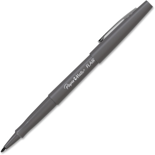 Paper Mate Paper Mate Flair Felt Tip Marker Pen, Slate Gray Ink