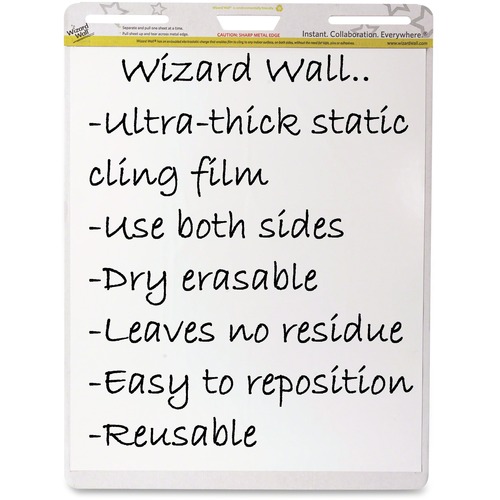 Wizard Wall Dry Erase Static Cling Film Easel Pads