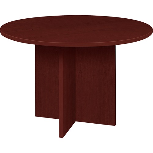 Lorell Prominence 79000 Series Mahogany Round Conference Table