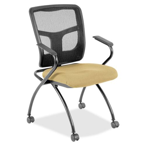 Lorell Lorell Mesh Back Fabric Seat Nesting Chairs