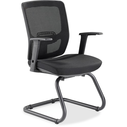 Lorell Lorell Variable-Resist Lumbar Guest Chair with Arms