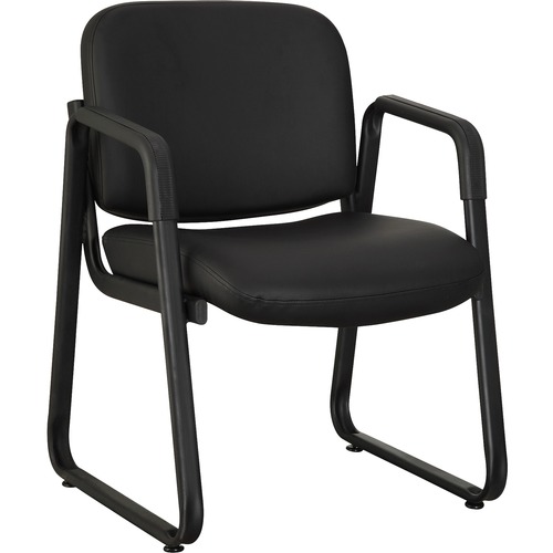Lorell Lorell Black Leather Guest Chair