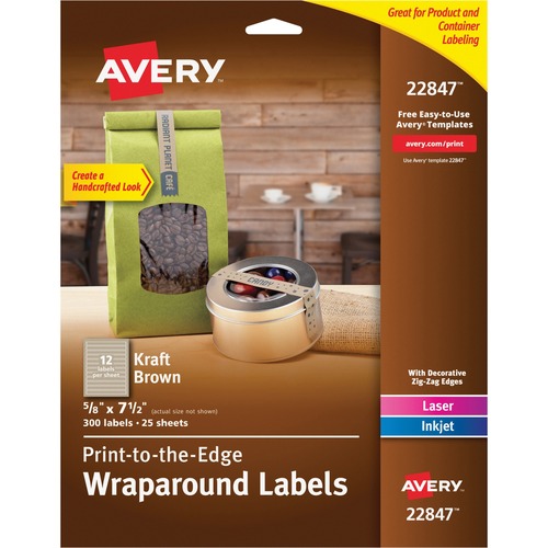 Avery Avery Kraft Brown Label Strip