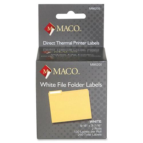 Maco MACO Direct Thermal White File Folder Labels