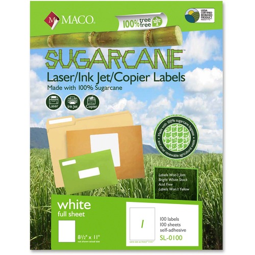 Maco Printable Sugarcane Mailing Label