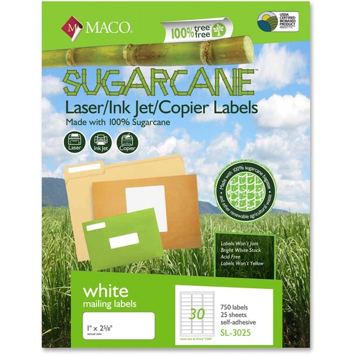 Maco Maco Printable Sugarcane Mailing Labels