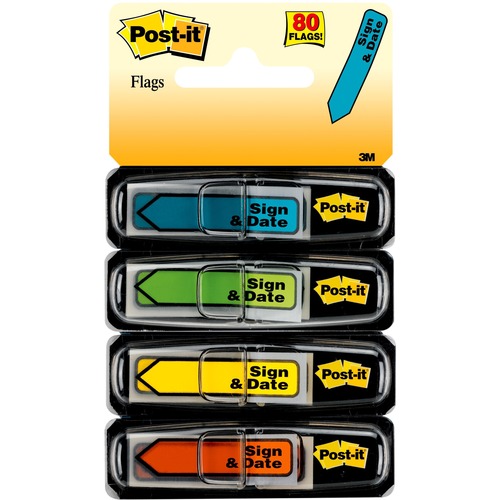 Post-it Assorted Color Sign & Date Flags