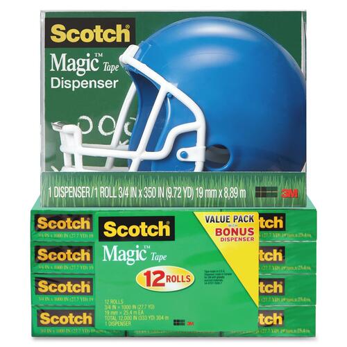 Scotch Magic Tape Helmet Dispenser Pack