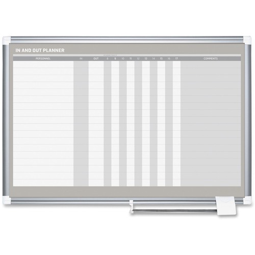 MasterVision In/Out Dry-erase Row Planner