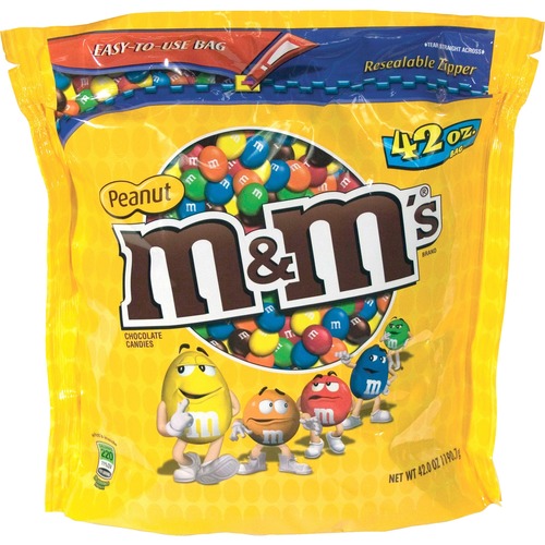 M&M's Peanut Candy w/Zipper