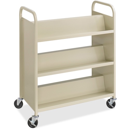Safco Safco Steel Shelf Double-Sided Book Carts, 6-Shelf Cart