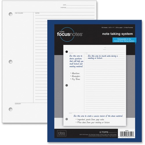 TOPS TOPS FocusNotes Filler Paper, 8-1/2