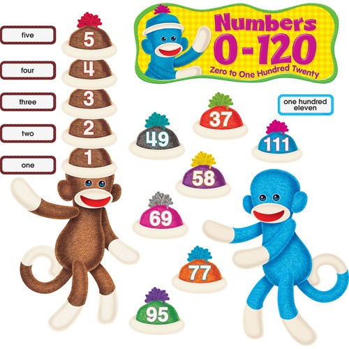 Trend Sock Monkeys Num 0-120, 266 Pieces, Multi