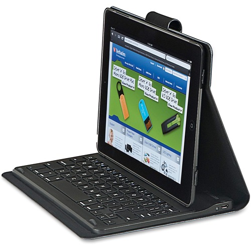Verbatim Folio Slim Case with Keyboard for iPad Air - Black