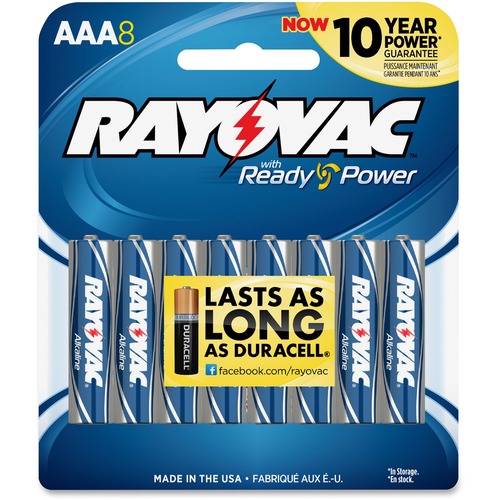 Rayovac Rayovac 824-4F Mercury Free Alkaline Batteries, AAA 4 Pk
