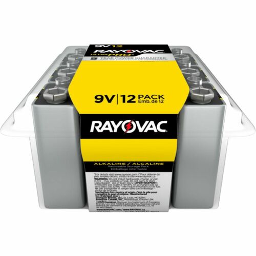 Rayovac AL9V-12F Mercury Free Alkaline Batteries, 9V 12 Pk