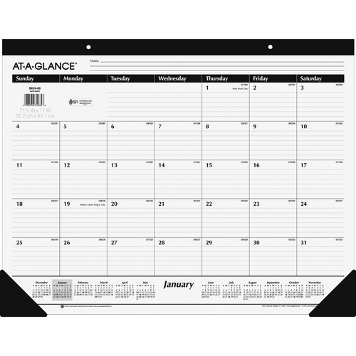 At-A-Glance At-A-Glance Nonrefillable Classic 12-mth Desk Pad
