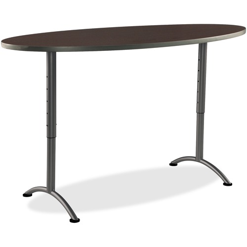 Iceberg Iceberg Arc Adjustable Height Table 36X72 Oval, Walnut