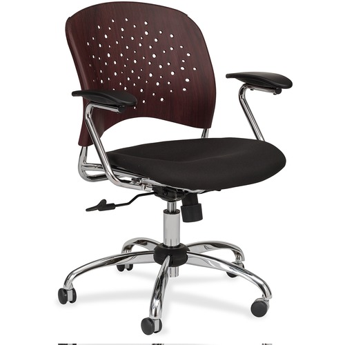 Safco Safco Reve Task Chair Round Plastic Wood Back