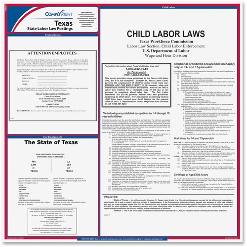TFP ComplyRight TFP ComplyRight Texas State Labor Law Poster