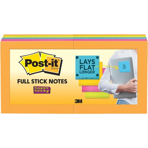 Post-it Post-it Super Sticky Full Adhes.Notes Fan 16 Pk