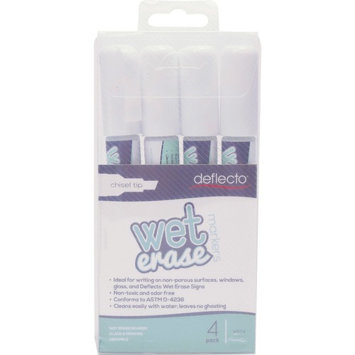 Deflect-o Deflect-o Nontoxic Chisel Tip Wet-erase Markers