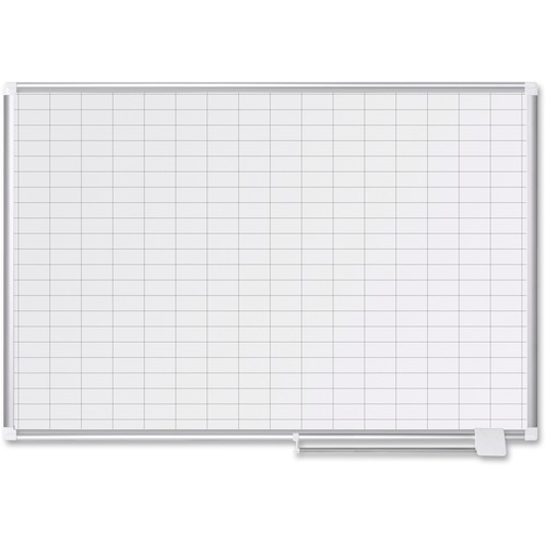 MasterVision Grid Platinum Pure White Planning Board