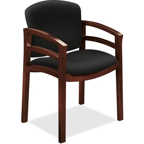 HON HON 2112 Double Rail Mahogany Wood Guest Chair