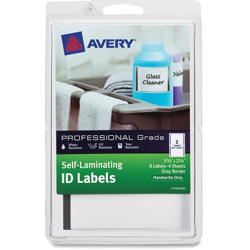 Avery Avery Handwrite Only Self-laminating ID Labels