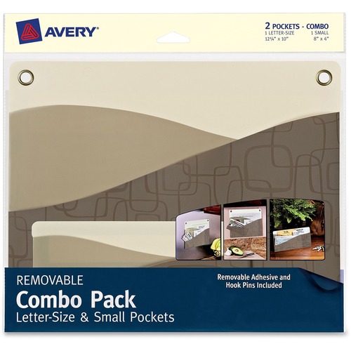 Avery Avery Removable Adhesive Wall Pocket Combo Pack