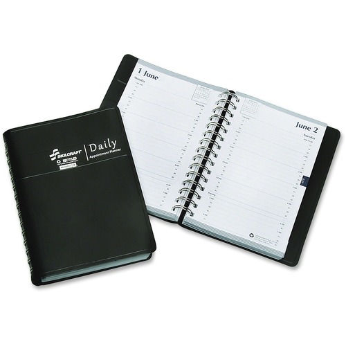 SKILCRAFT Daily Planner Book - Wirebound, Non-refillable, 5