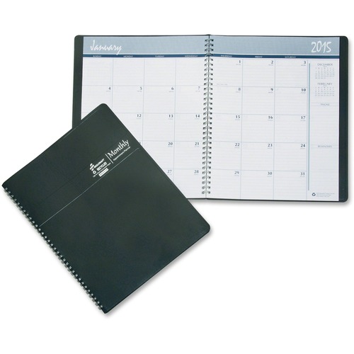 SKILCRAFT Monthly Desk Planner, Dated 2017, Wire Bound, Non-refillable