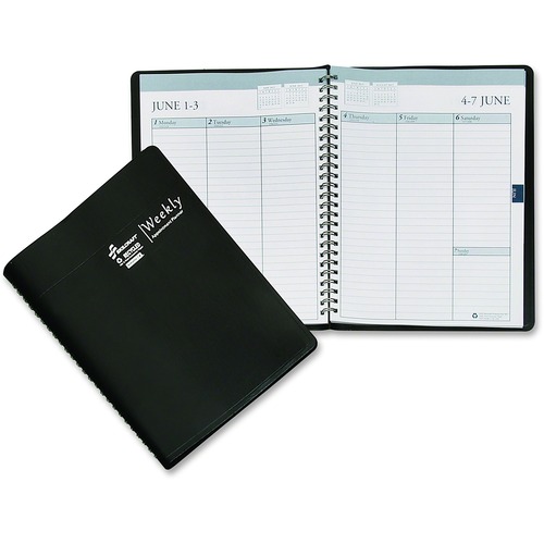 SKILCRAFT Weekly Planner Books - Wirebound, Non-refillable, 6-7/8