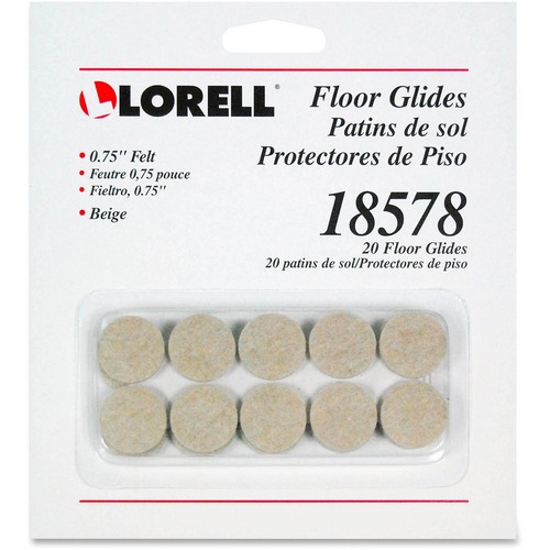 Lorell Lorell Self-Stick Round Felt Floor Glides