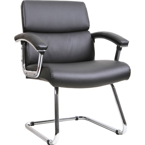 Lorell Lorell Sled Base Leather Guest Chair